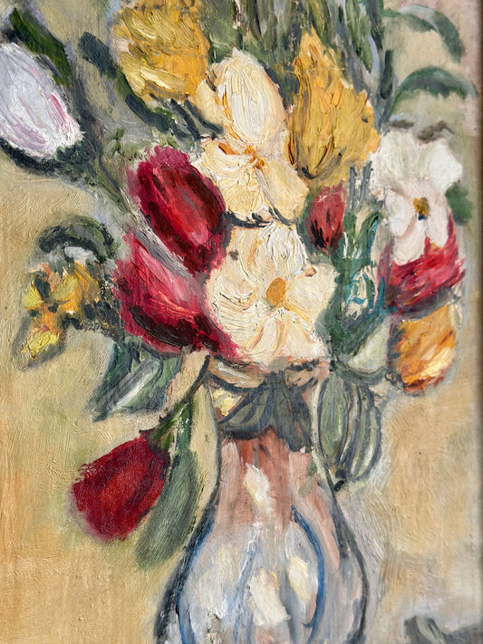 Floral Study | Oil On Board Painting