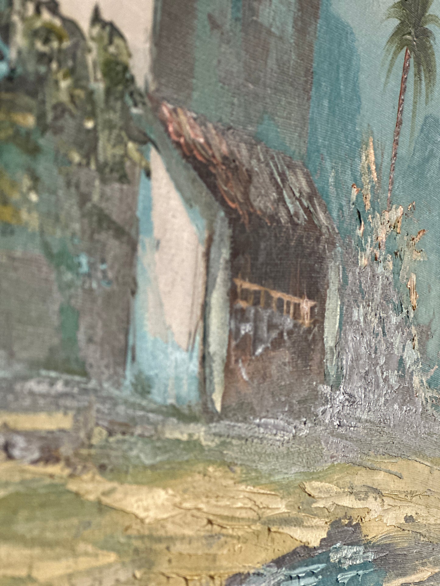 Quiet Hacienda Painting | Oil On Board