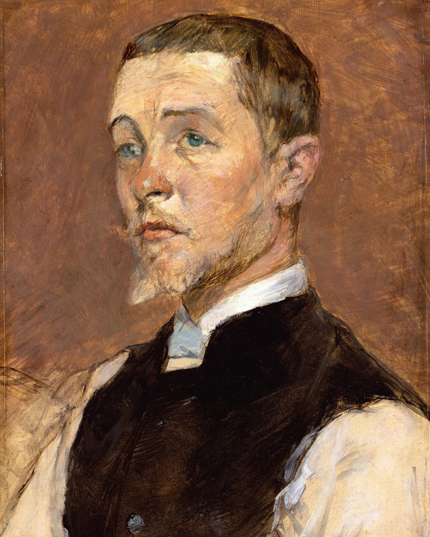 Portrait of a man with a brown background