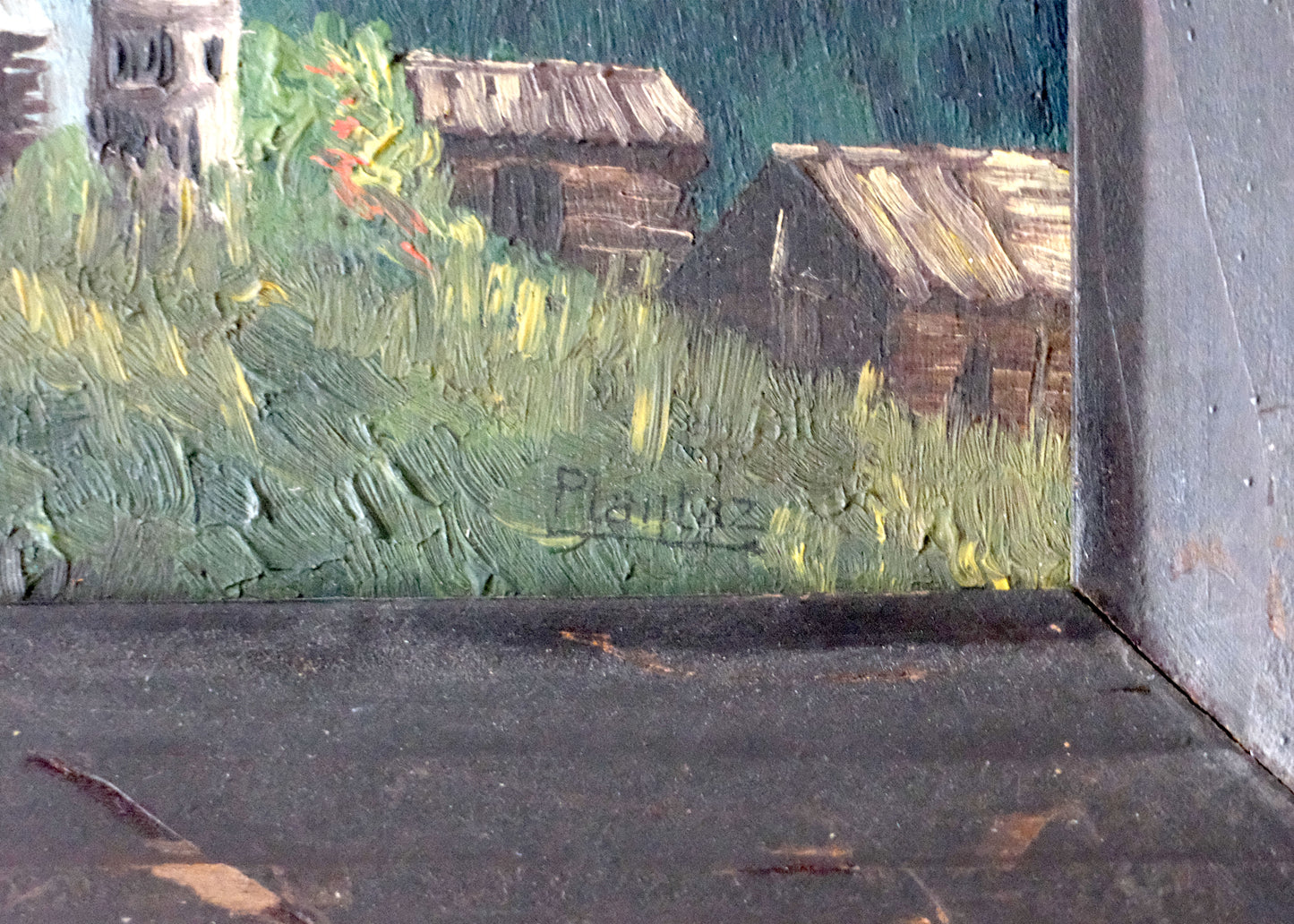 Mountain Lodge Painting | Oil On Board