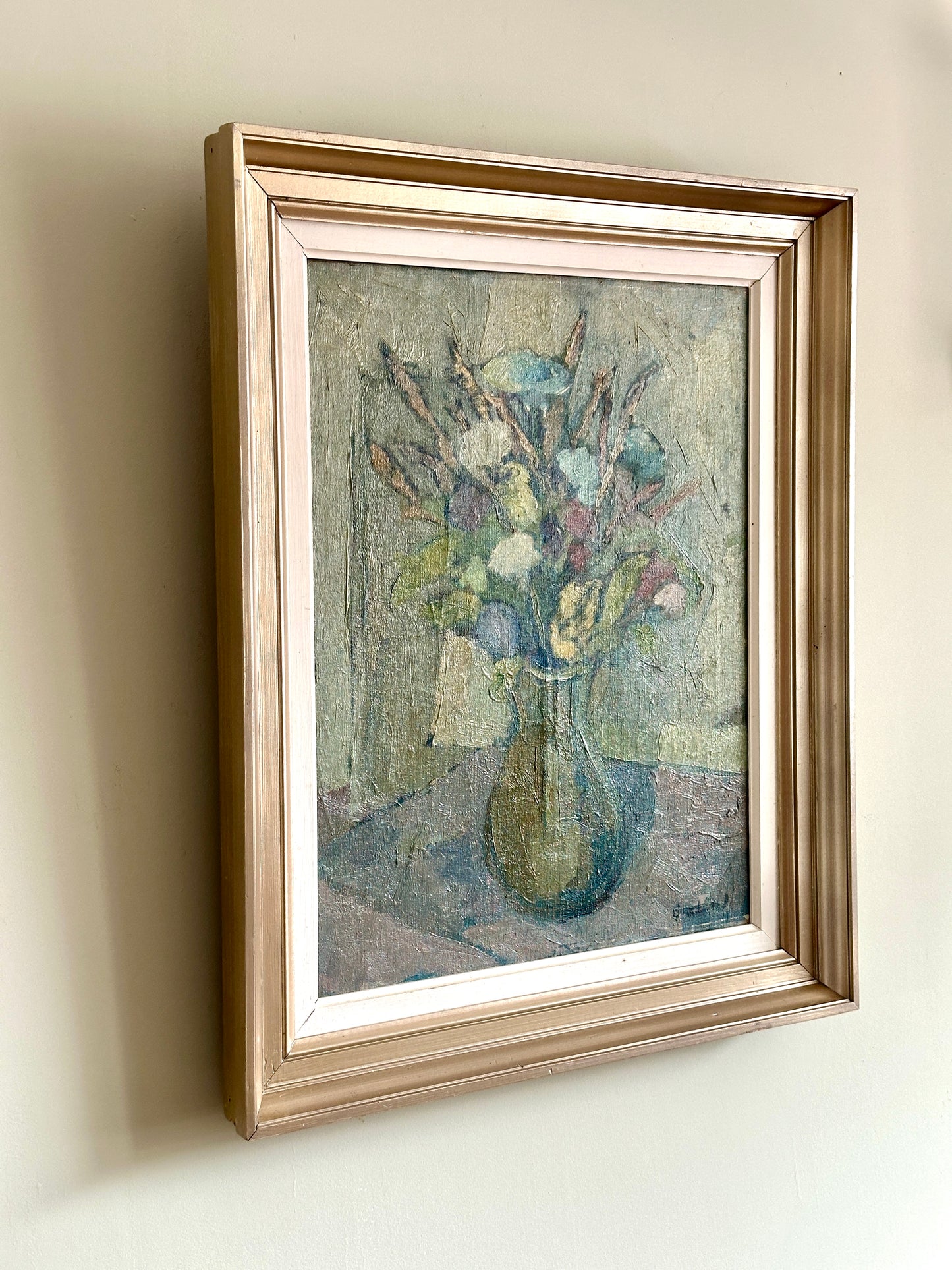 Wildflower Bouquet in a Glass Vase | Oil Painting On Canvas