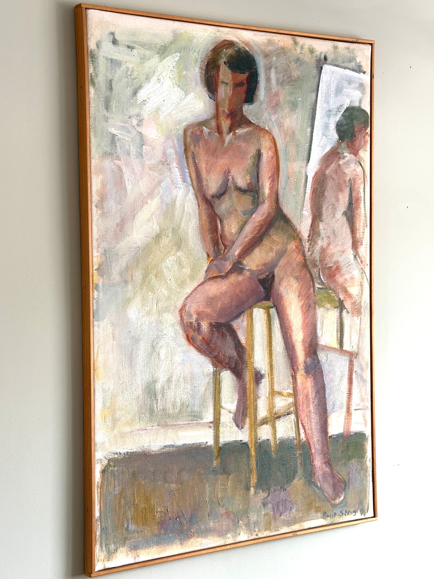 Model at the Mirror | Oil on Canvas Painting