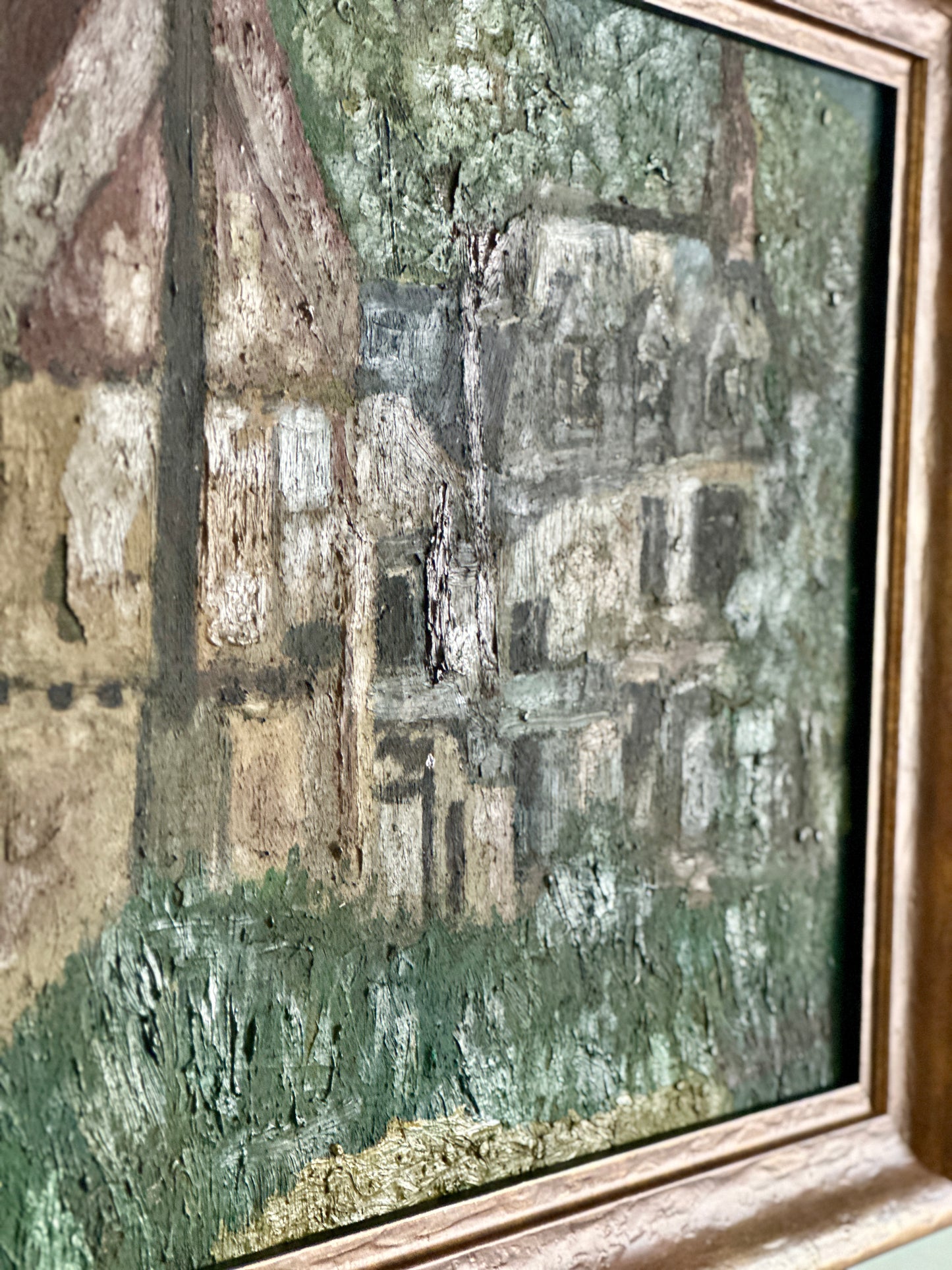 Les Maisons du Village | Oil on Canvas Painting