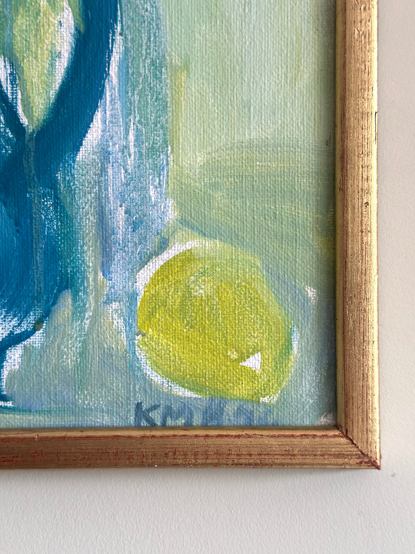 Tulips & Yellow Apples - 1950 | Oil Painting On Canvas
