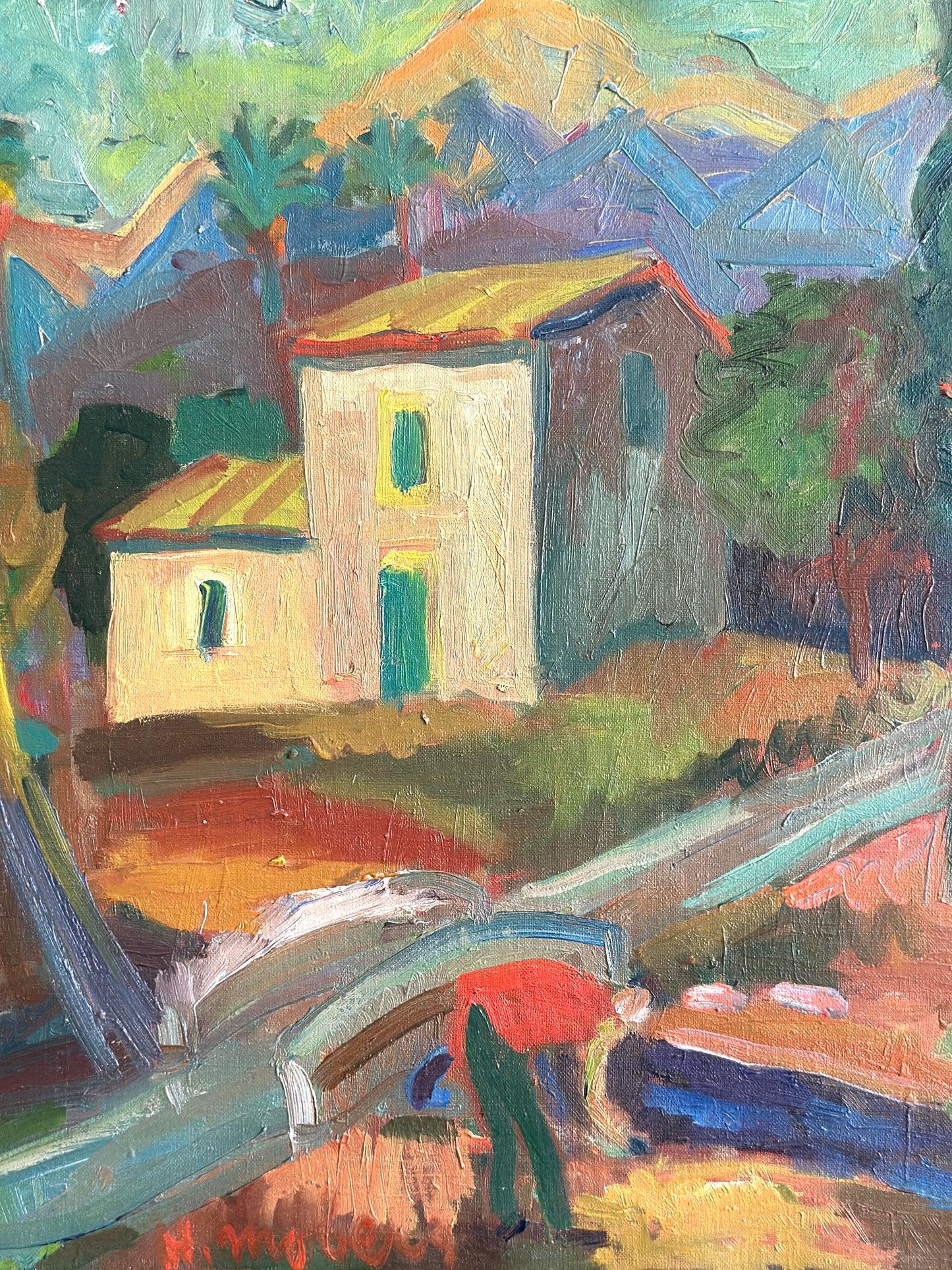 The Vibrant Village | Oil Painting On Canvas