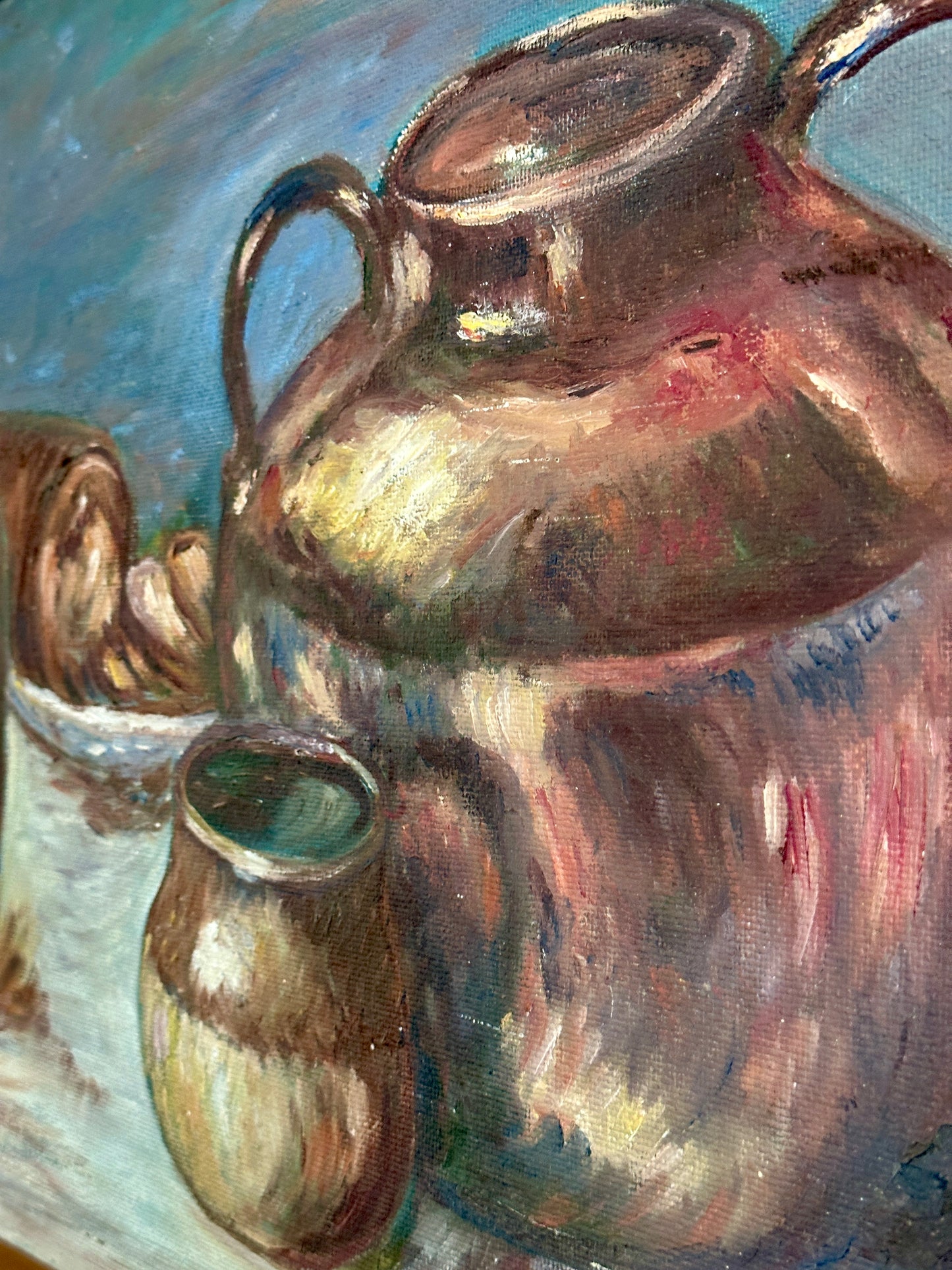 Copper Pot Still Life | Oil On Board Painting
