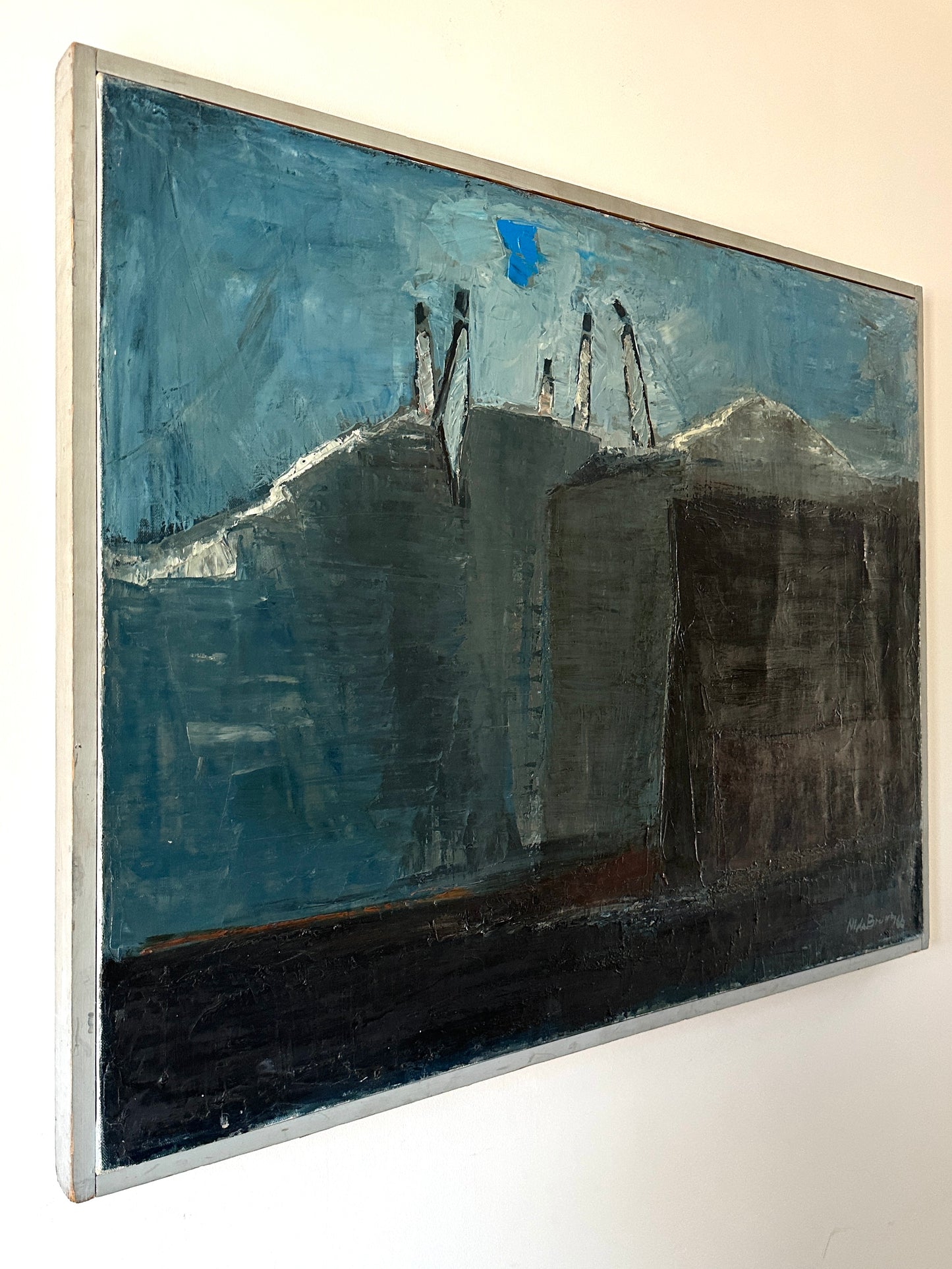 Dark Mountain Figures | Oil Painting On Canvas