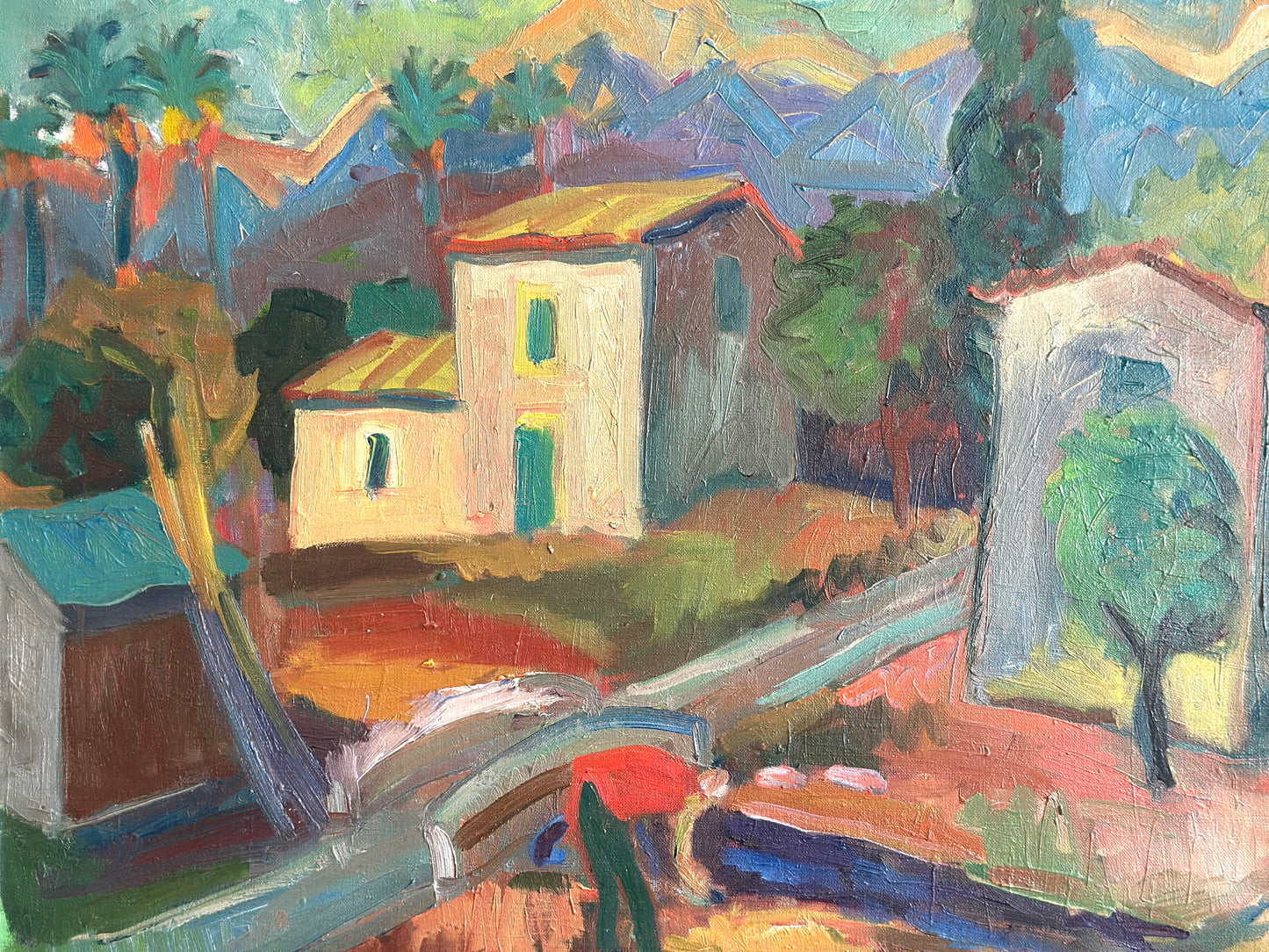 The Vibrant Village | Oil Painting On Canvas