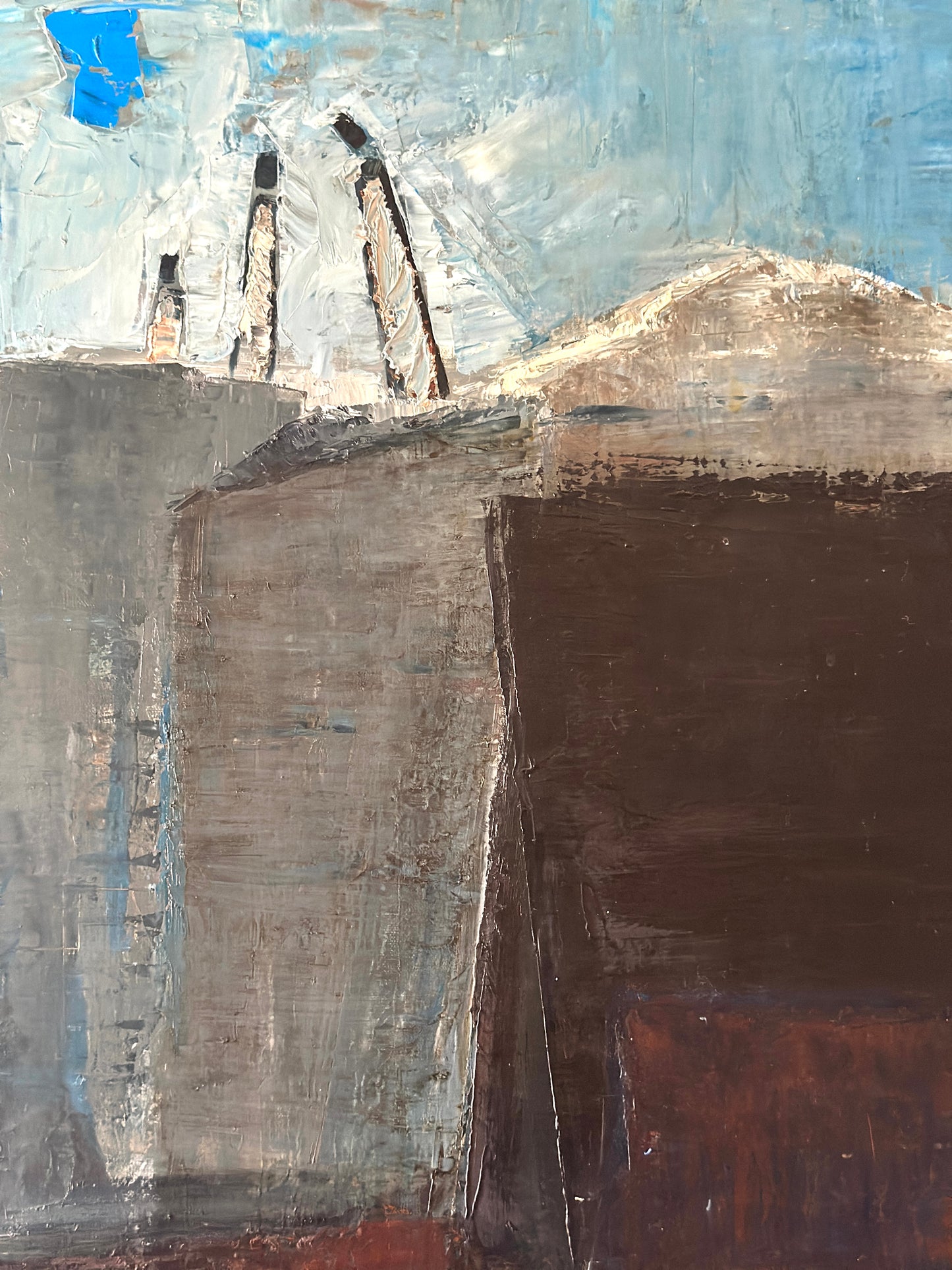 Dark Mountain Figures | Oil Painting On Canvas
