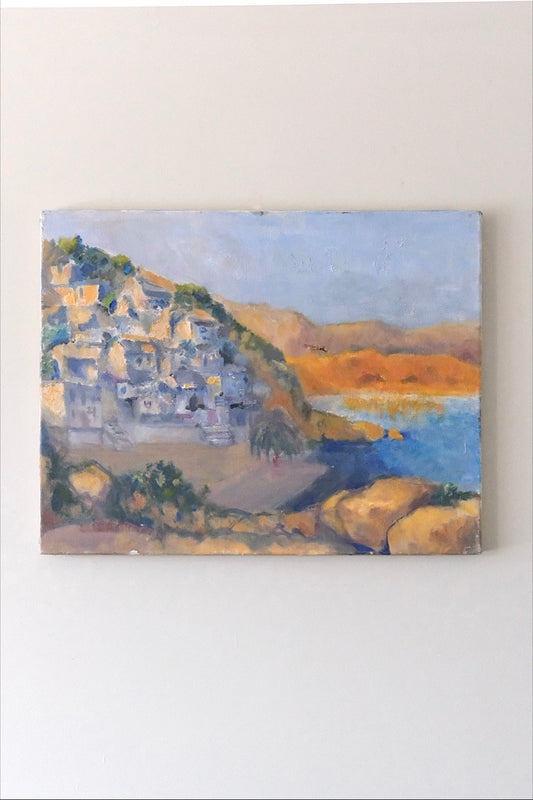 Coastal Houses Painting | Oil On Canvas