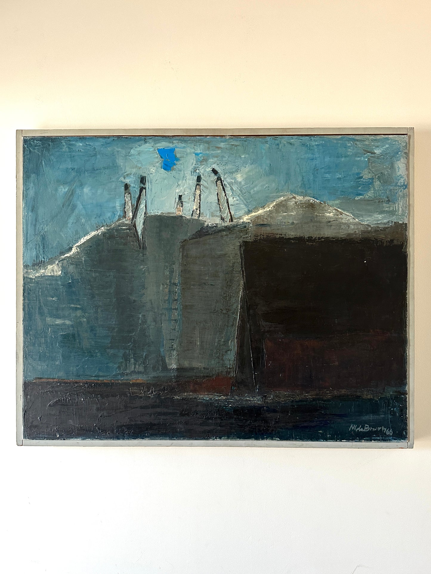 Dark Mountain Figures | Oil Painting On Canvas