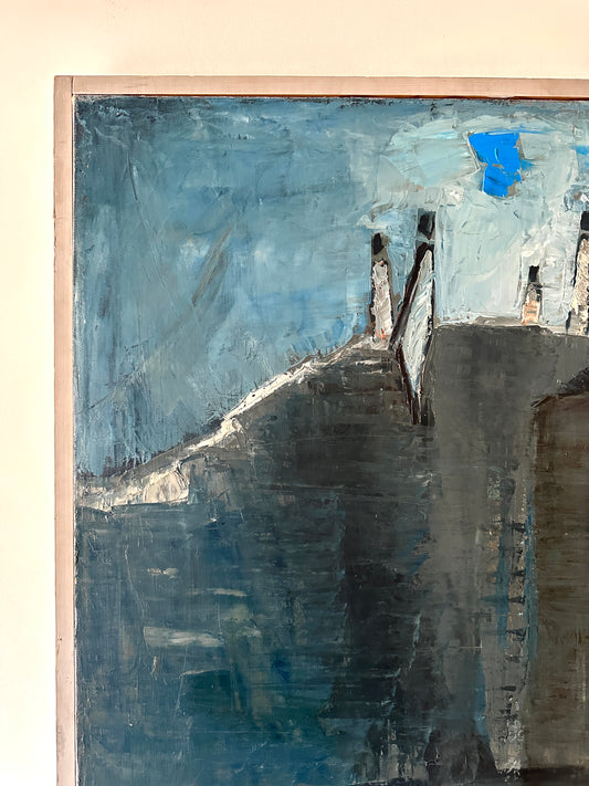 Dark Mountain Figures | Oil Painting On Canvas