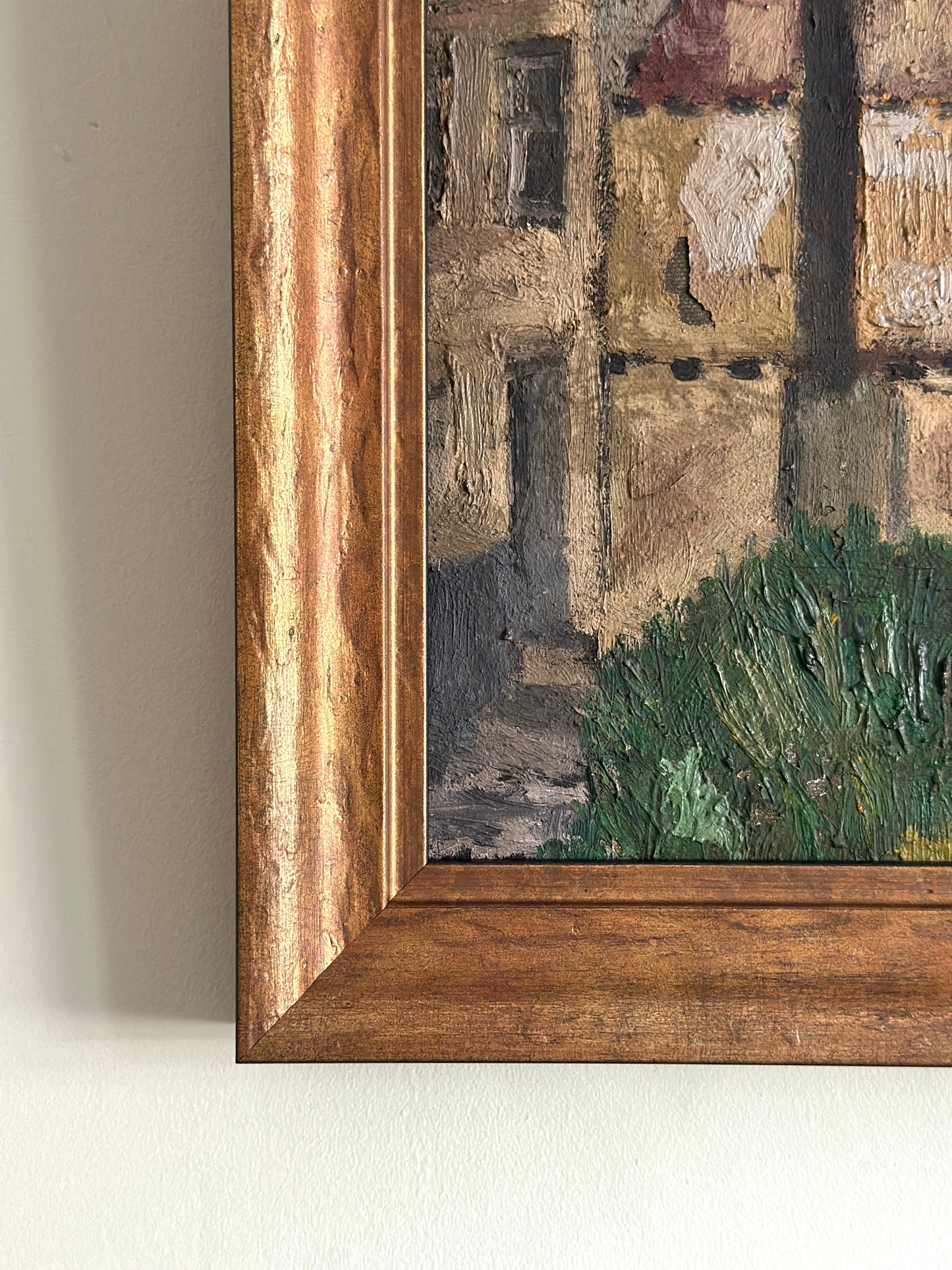 Les Maisons du Village | Oil on Canvas Painting