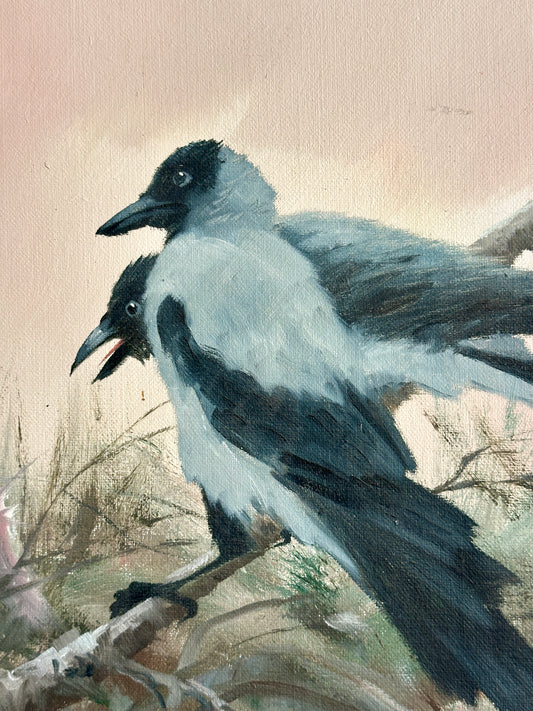Hooded Crows | Oil On Canvas Painting