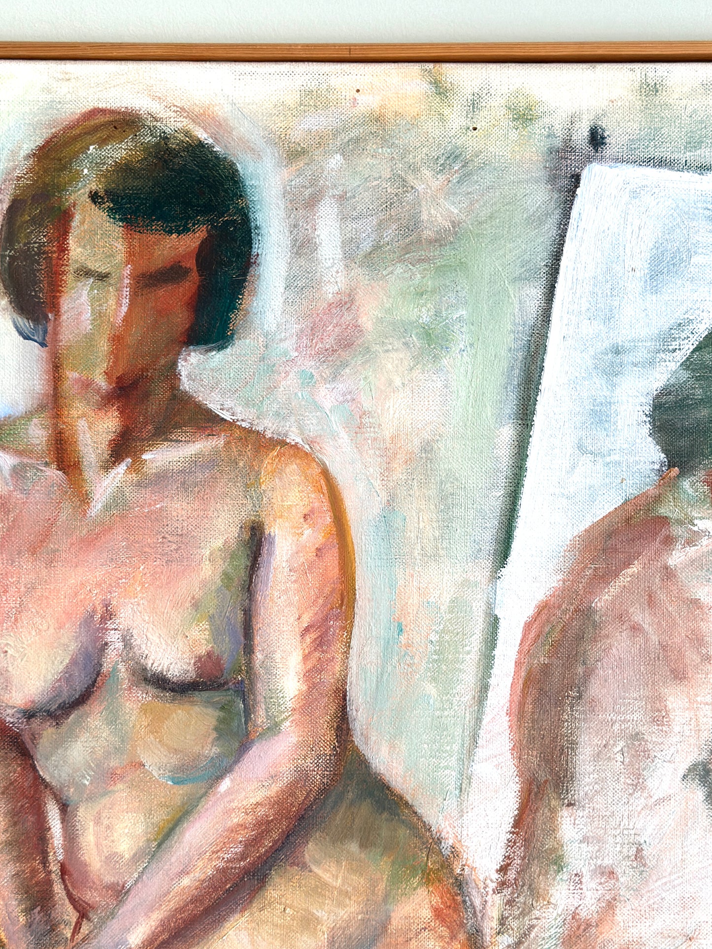 Model at the Mirror | Oil on Canvas Painting