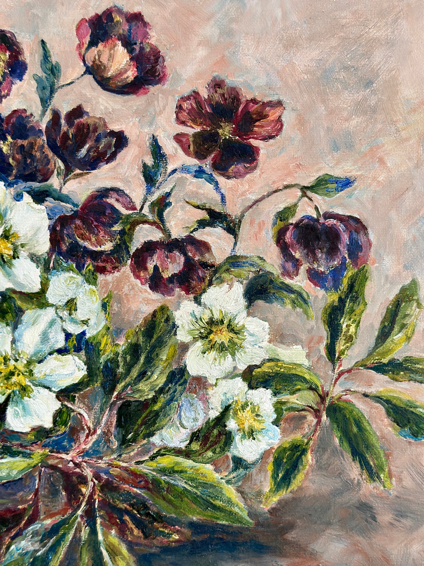 Hellebores | Oil on Board Painting