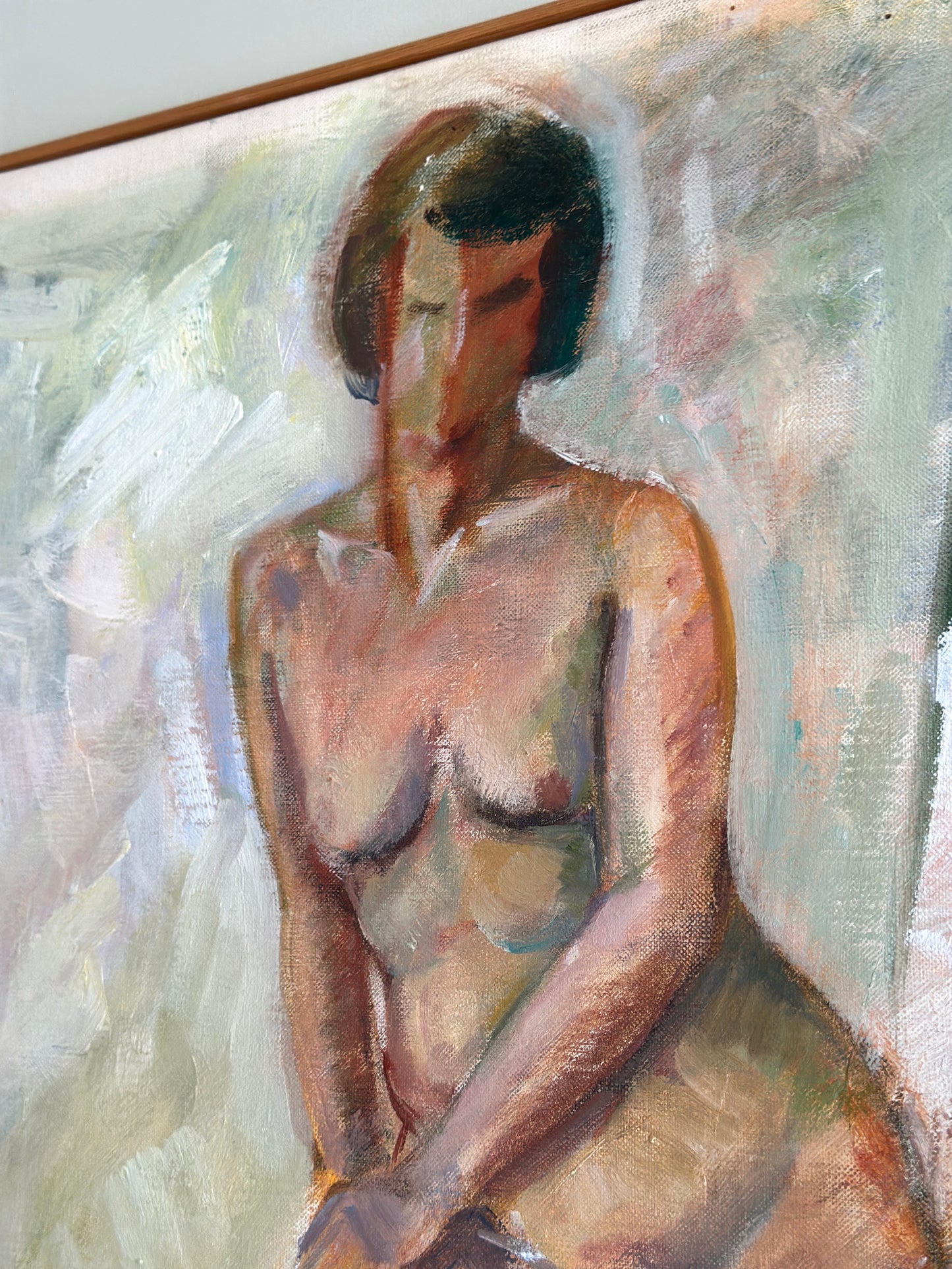 Model at the Mirror | Oil on Canvas Painting