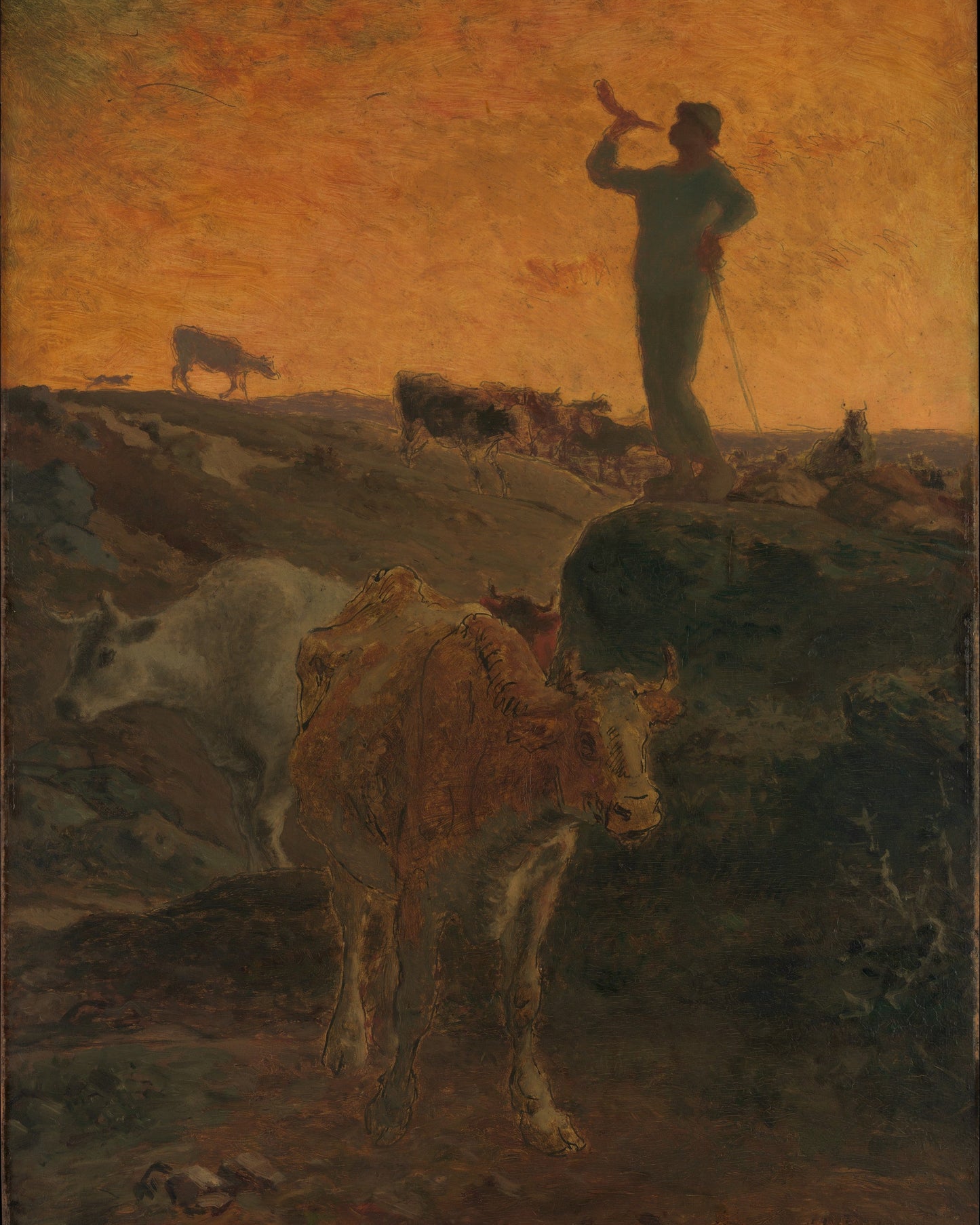 Calling The Cows Giclée Art Print