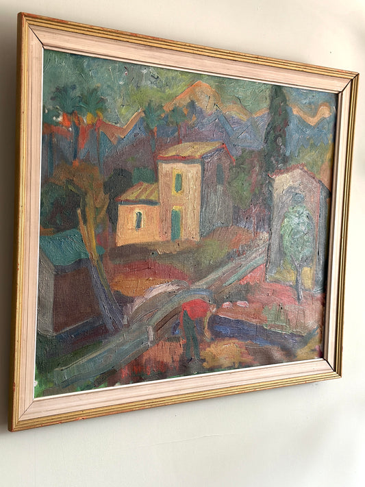 The Vibrant Village | Oil Painting On Canvas