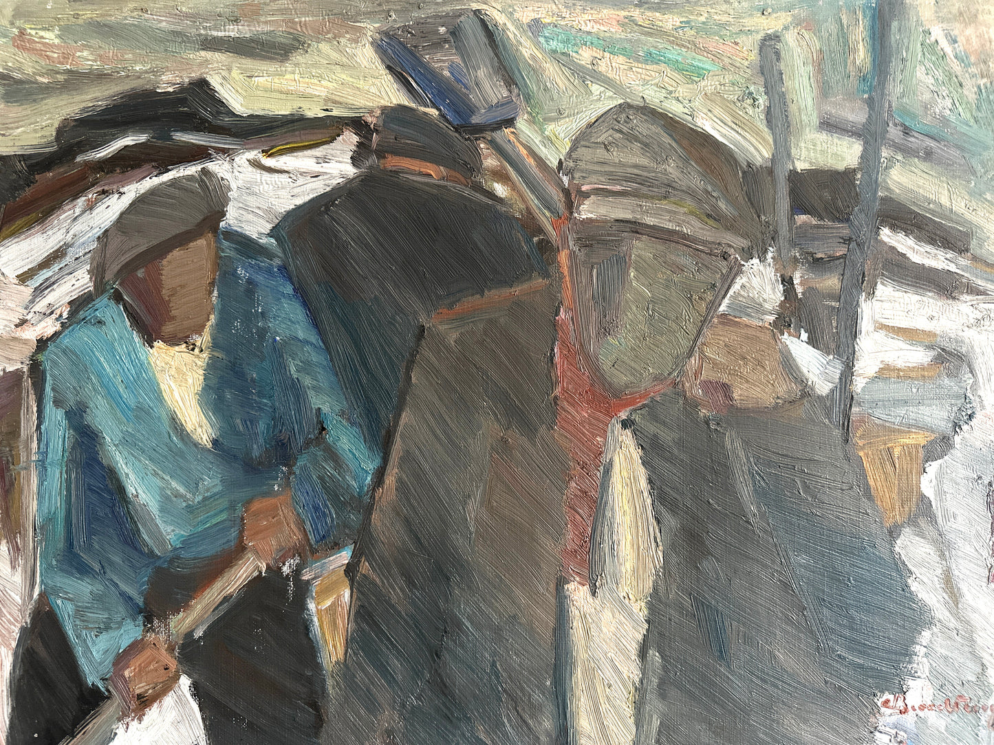 The Workers | Oil Painting On Canvas