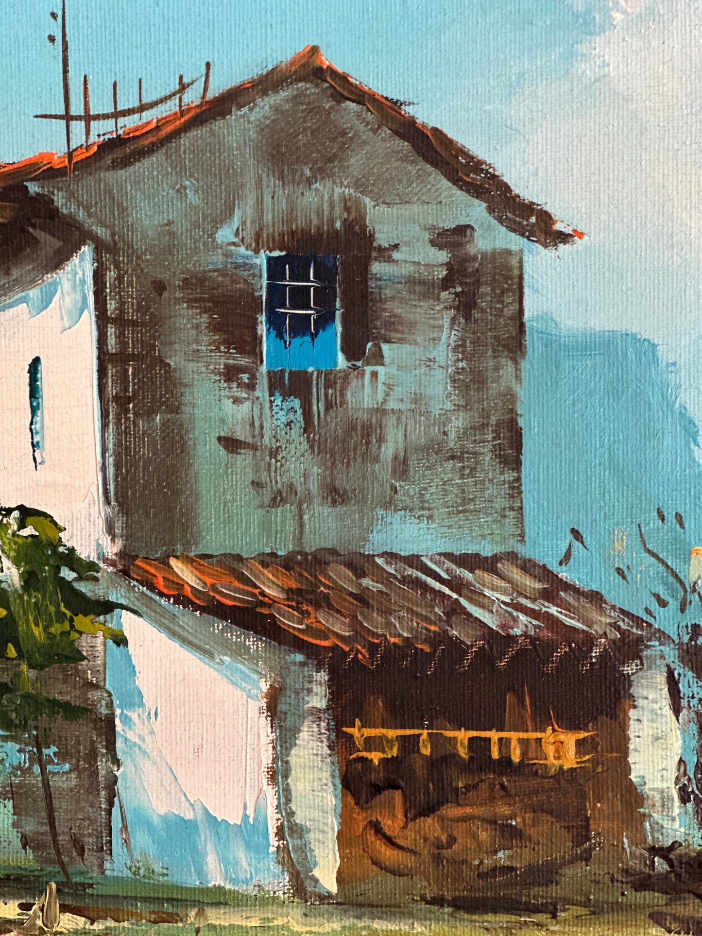 Quiet Hacienda Painting | Oil On Board
