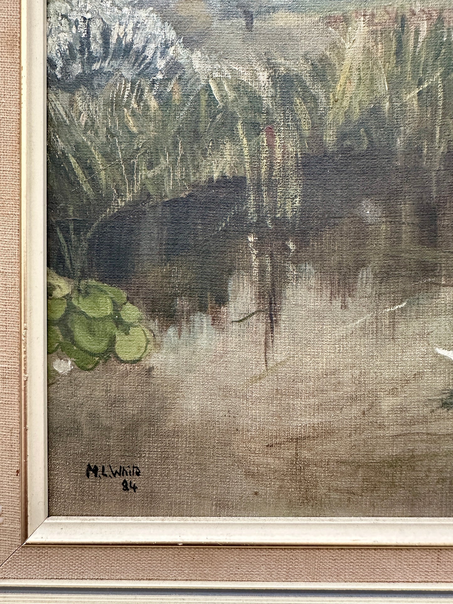 Swan Painting | Oil On Board