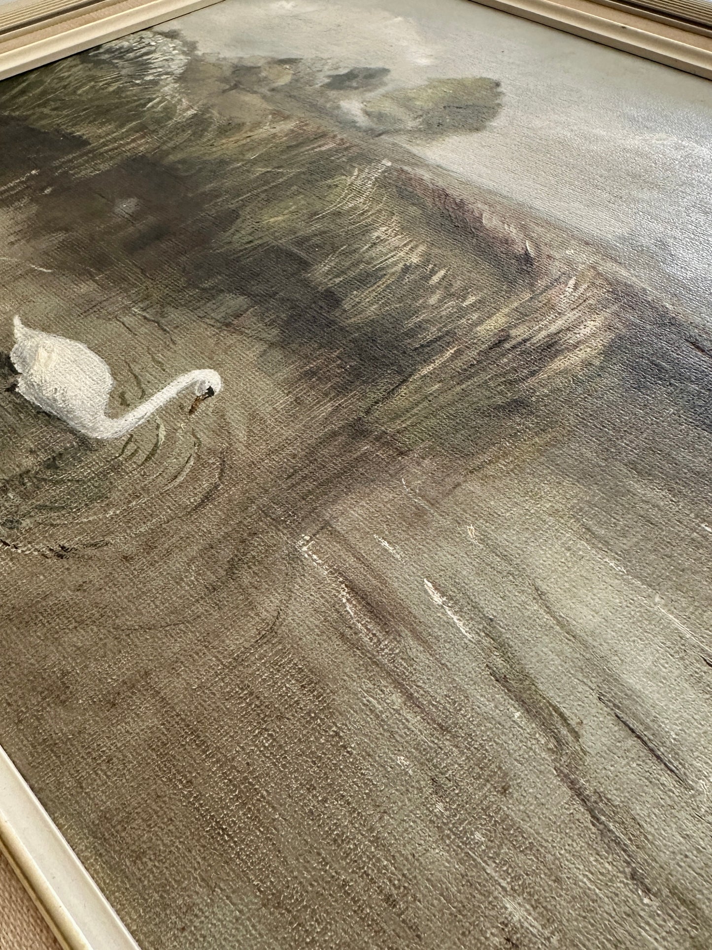Swan Painting | Oil On Board