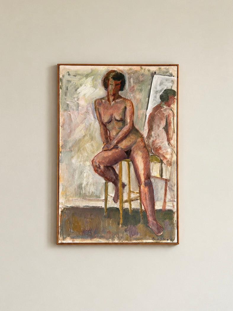Model at the Mirror | Oil on Canvas Painting