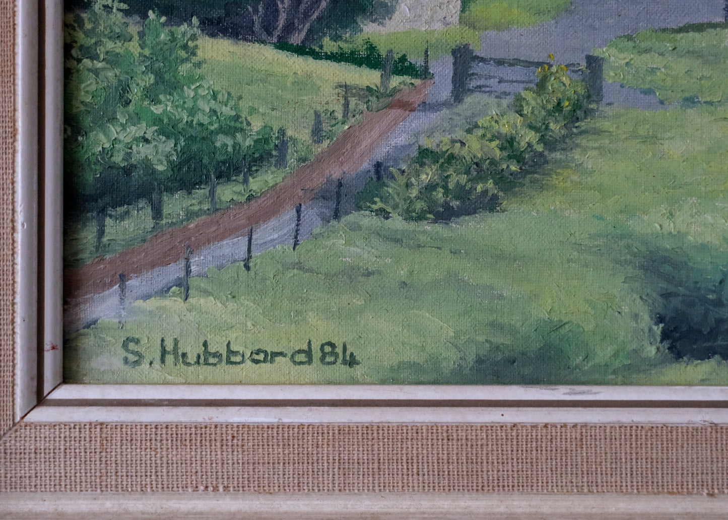 Bridge & Village Painting | Oil On Board