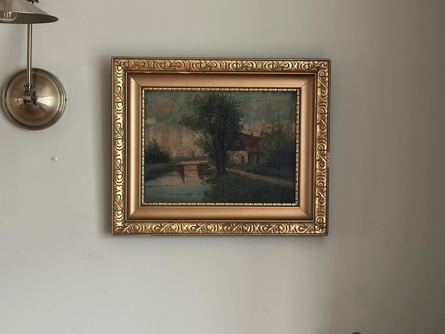 Landcape Farm Oil Painting - Signed