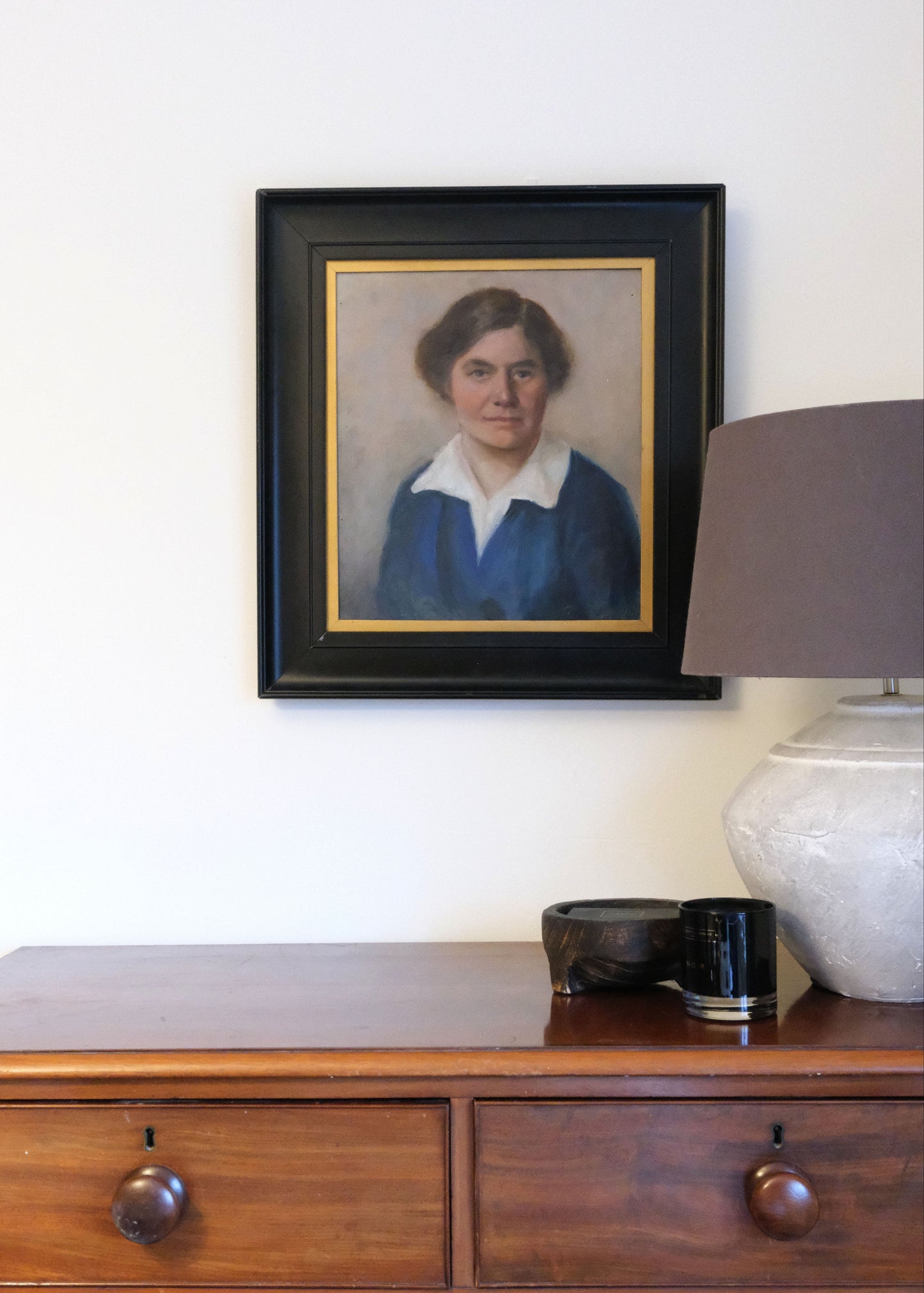 Lady In Blue Painting | Oil On Canvas