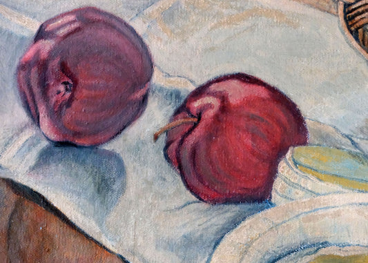 Fruit On Table Painting | Oil On Board