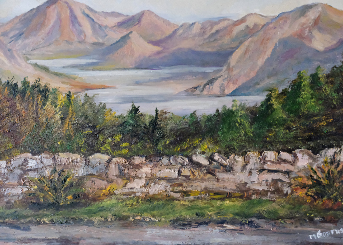 Mountain Vista Painting | Oil On Board