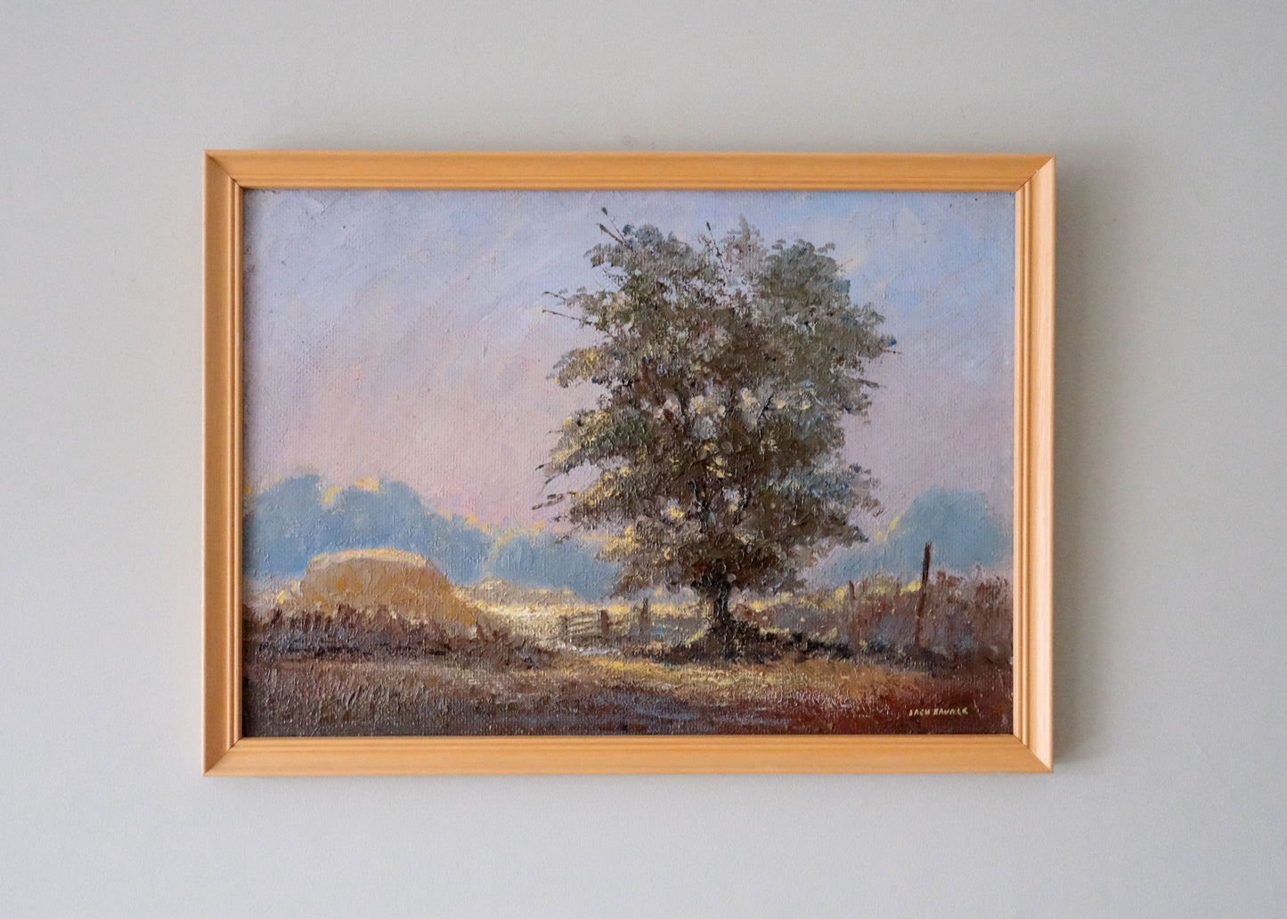 Suffolk Early Morning Mist Painting | Oil On Board