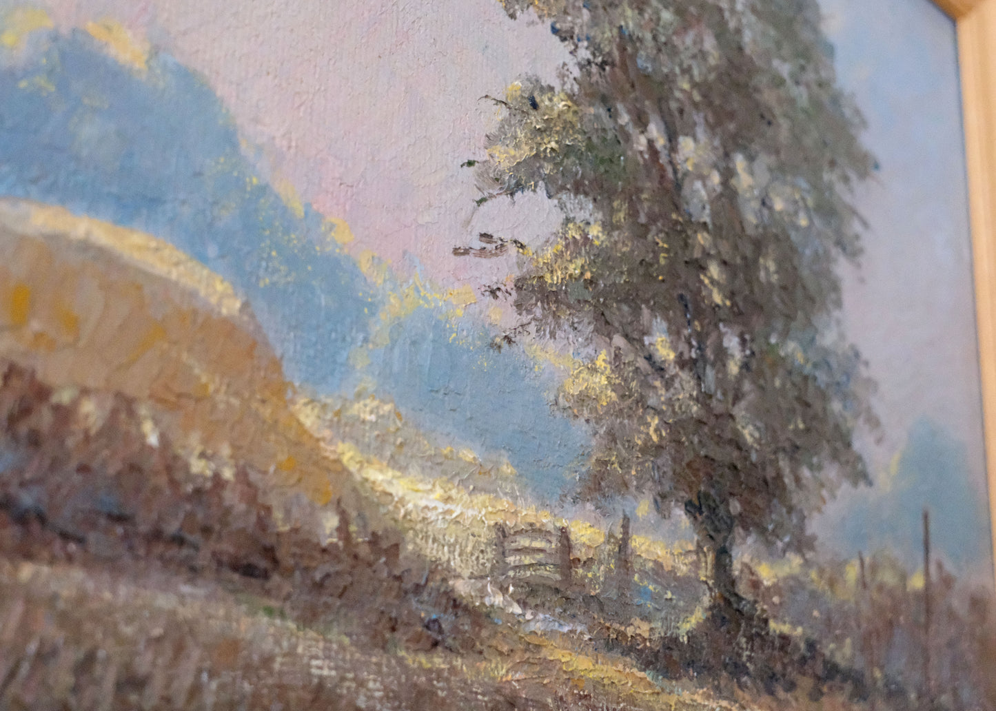 Suffolk Early Morning Mist Painting | Oil On Board
